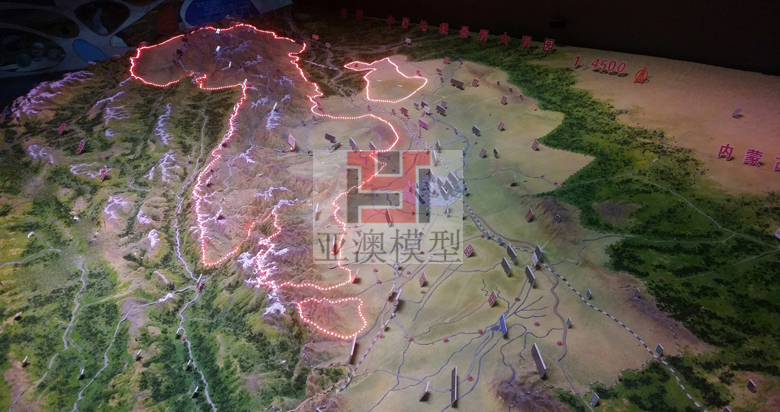 張掖丹霞地質(zhì)博物館---地形地貌沙盤、大型地貌(圖2)